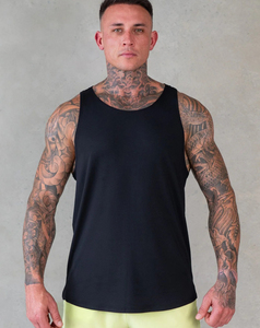 Camisetas sin mangas personalizadas para hombre con estampado digital, mezcla de poliéster/algodón de alta calidad, de secado rápido, transpirables, con patrón sólido, estilo urbano. - Product Image 4