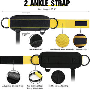 Attelle de cheville interchangeable pour adulte avec fixation par câble, sangle réglable et fermeture auto-agrippante en néoprène et nylon - Product Image 2