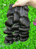Paquets d'extension de cheveux vierges bruts vendeurs de paquets de cheveux humains à vague lâche en gros pour les noirs