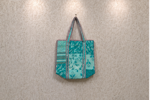 Bolso Tote Acolchado Bohemio Aqua Patchwork para Mujer, Hecho a Mano, de Algodón Floral, para Compras, Venta al por Mayor, Fabricante Exportador - Product Image 2