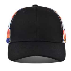 Unisex Breathable <b>Mesh</b> Baseball Cap Geometric Print Adjustable Size Casual Hat for Spring Summer Outdoor Use - Product Image 2