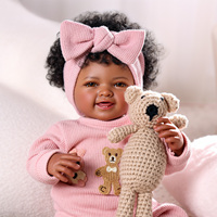 Poupée Reborn Noire Babeside Mia 17 Pouces, Bébé Fille Afro-Américaine Réaliste, Corps en Vinyle et Tissu, Vente en Gros, Fournisseur OEM ODM