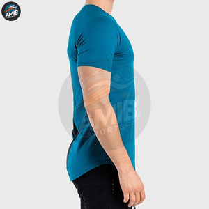 เสื้อยิมผู้ชาย OEM แห้งเร็ว น้ำหนักเบา ระบายอากาศได้ดี ผลิตตามสั่ง สไตล์ใหม่ คอกลม ฟิตเนส ผ้าโพลีเอสเตอร์ 100% - Product Image 2