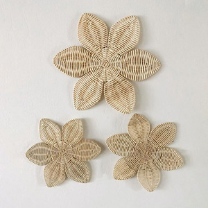 Decoración de pared ecológica con forma de conchas marinas de ratán, cesta decorativa tejida para el hogar, decoración para la habitación del bebé, de Vietnam. - Product Image 3
