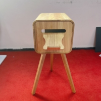 Offre Spéciale : Cabine Photo Rétro en Bois pour iPad 12,9 pouces, en Chêne Rouge Vintage, Compatible Appareil Photo, Boîte d'Impression Instantanée en Bois pour Selfie