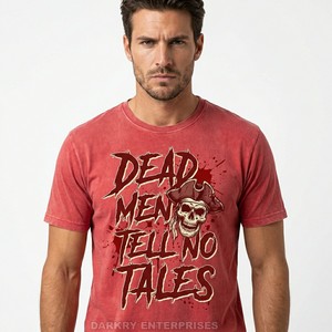 T-shirt gris délavé personnalisé pour homme, style heavy metal, avec motif Dead Walkers, imprimé éclaboussures, effet vieilli, streetwear, en coton - Product Image 6