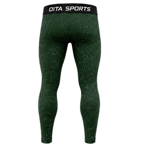 Conjunto Deportivo de Manga Larga y Leggings para Hombre, Color Verde Bosque, Compresión Activa para Entrenamiento, Fitness, Gimnasio, Ropa Deportiva - Product Image 6