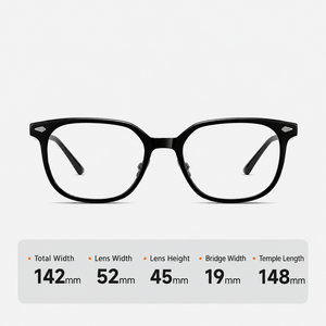 Lunettes anti-lumière bleue RTS, monture carrée en acétate faite à la main de qualité supérieure avec charnières à ressort et verres AC pour hommes et femmes 2026 - Product Image 2