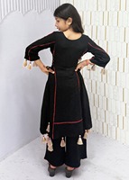 Ensemble de vêtements traditionnels pour filles, en pur coton doux, Salwar Kameez, pour mariage et fête, avec broderie multi-fils et travail miroir, livraison rapide