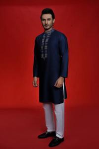 Ensemble Kurta Sophistiqué pour Hommes 2026 – Shalwar Kameez Tendance en Tissu Doux Premium – Vêtements Ethniques pour Hommes en Gros - Product Image 3