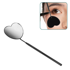 Miroir de maquillage quotidien professionnel mural en acier inoxydable plaqué or, non grossissant, à 360°, simple face, pour extensions de cils - Product Image 2