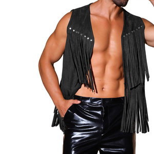 Gilet en cuir de vachette personnalisable pour homme, imperméable, coupe-vent, séchage rapide, grande taille, en toile, pour la saison hivernale - Product Image 1