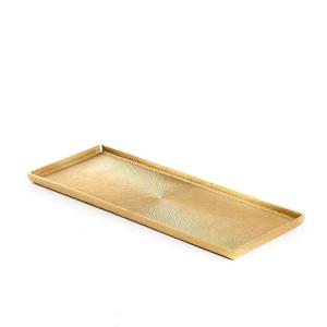 Bandeja de Almacenamiento de Lujo con Forma de Hoja de Oro, Organizador de Escritorio de Metal Texturizado, Bandeja para Maquillaje, Joyas y Artículos Varios, Venta al por Mayor - Product Image 2