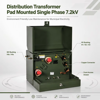 Transformateur de distribution monophasé monté sur socle, résistant aux intempéries, à enroulement en aluminium, à économie d'énergie pour l'alimentation en réseau