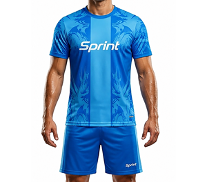 Ensemble de maillots de football deux pièces personnalisés de haute qualité nouveau design d'uniforme de football personnalisé avec technologie de coupe automatisée - Product Image 2