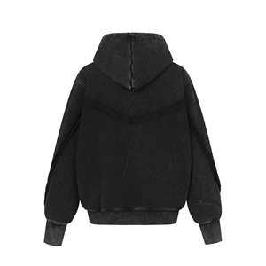เสื้อฮู้ดดี้แบรนด์อเมริกันแนวสตรีทแฟชั่นสำหรับผู้ชาย ดีไซน์แบบ Deconstructed พร้อมฮู้ดรูปทรงแปลกตา - Product Image 5