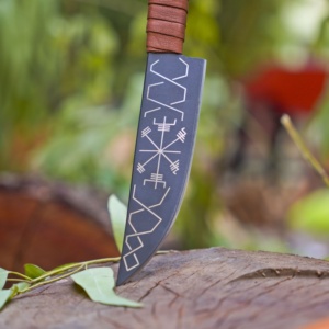 Handmade Viking Hunting Knife <b>Set</b> Carbon Steel Industrial Grade High Quality Leather Wrap Handle Sheath Outdoor Camping OEM - Product Image 4