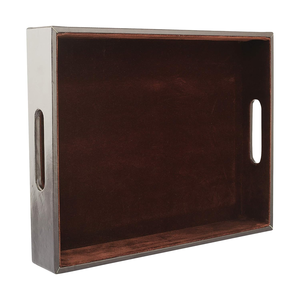 Plateau de service en cuir avec poignées, plateau de présentation, plateaux porte-serviettes pour hôtels, cuisine, maison - Product Image 4