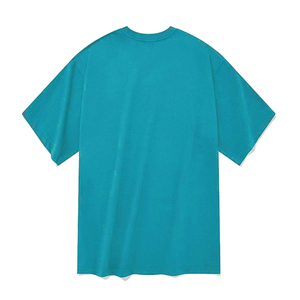Camiseta de Manga Corta con Cuello Redondo para Hombre, Color Verde, Corte Regular, 100% Algodón, Lisa, Informal, de Color Sólido, Tejido de Punto Jersey, Último Diseño OEM ODM - Product Image 4