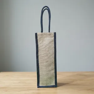 High Demand Natural Jute <b>Bottle</b> <b>Bag</b> Eco Friendly Reusable <b>Bottle</b> Carry Holder for <b>Gift</b> Packaging Shopping Events and Daily Use - Product Image 2