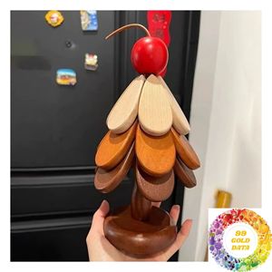 Trípode de Madera Artesanal con Diseño Floral, Grano Natural y Pétalos en Capas para Decoración de Cocina y Uso en Mesa, para el Hogar - Product Image 1