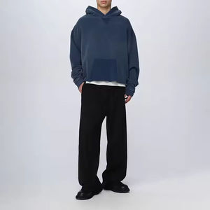 Sweat à capuche coupe classique en coton épais 100 % de couleur unie, personnalisable avec logo, pour la vente en ligne – Collection 2026 - Product Image 1
