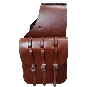 Premium Handmade Western <b>Tooled</b> <b>Leather</b> Saddle Bag Horse Riding Equipment - Product Image 1