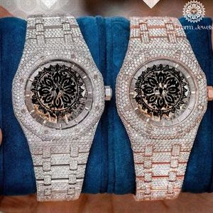 Charm_Jewels Luxury <b>Mechanical</b> <b>Watch</b> 38mm Tonneau Case Stainless Steel Band Hollow Out Design Analog Dial Folding Clasp - Product Image 1