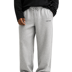<b>Men</b> Fleece <b>Trousers</b> <b>Wide</b> <b>Leg</b> Relaxed Fit Elastic Waist Side Pockets Casual Lounge Training Everyday Comfortable Bottoms Wear Use - Product Image 1