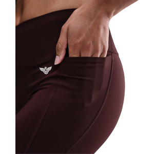Women's High Waist Knitted Solid Yoga Leggings <b>Tummy</b> <b>Control</b> Lightweight Quick Dry Stretch Side Back Pockets Workout - Product Image 4