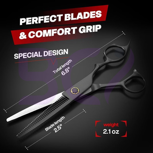 Ciseaux à effiler ergonomiques modernes pour droitiers de 6,8 pouces, légers et professionnels, pour un coiffage en salon toute la journée - Product Image 6