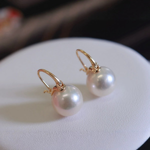 Boucles d'oreilles en argent sterling 925 avec perle noire de 11 à 12 mm, rondes, sans défaut, presque sans défaut, design élégant et polyvalent - Product Image 5