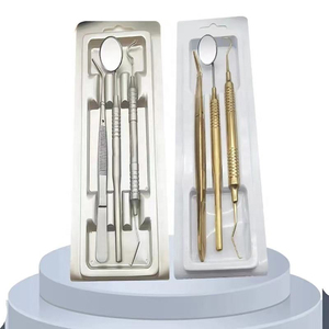 Ensemble d'examen dentaire manuel 3 pièces, sondes, miroir buccal, kit d'outils en acier, certifié CE, haute qualité, poignée ergonomique, classe I - Product Image 5