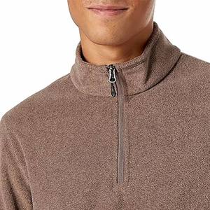 Men's Casual Outdoor 100% Polyester <b>Fleece</b> <b>Sweatshirt</b> Zipper-up 1/4 Zip Long Sleeve <b>Lined</b> Pocket Solid Customizable Plain Dyed - Product Image 3