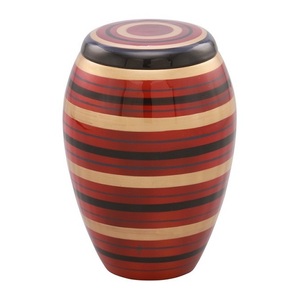 Urnas funerarias de aluminio para adultos con acabado en colores rojo, amarillo y negro, urnas metálicas para cenizas humanas, urnas conmemorativas para cremación. - Product Image 1