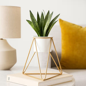 Home Decoration Artificial Flower Planter Tabletop Decoration Nordic Style <b>Gold</b> <b>Frame</b> Rack Decoration Pot Planter Flower Decors - Product Image 4