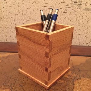 Portalápices de Madera para Estudiantes y Profesionales, Portalápices de Madera Hecho a Mano, Organizador de Escritorio de Madera para Bolígrafos y Marcadores - Product Image 5