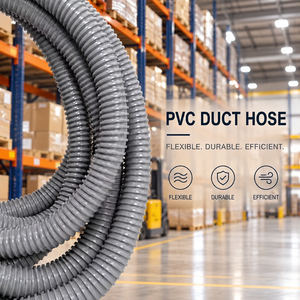ท่อระบายอากาศแบบยืดหยุ่น PVC ยี่ห้อ KARYON ท่อระบายอากาศแบบลูกฟูกเสริมแรงด้วยเหล็กเกลียว สำหรับระบายอากาศและเก็บฝุ่น ปรับแต่งได้ - Product Image 1
