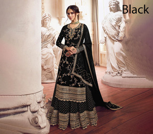 ผู้ขายที่ดีที่สุดแบบดั้งเดิมชาติพันธุ์อินเดียปากีสถาน Lehenga และ Dupatta ตั้งตาข่ายหนักด้วยงานเย็บปักถักร้อยเย็บเต็มสวมใส่ปาร์ตี้ - Product Image 1