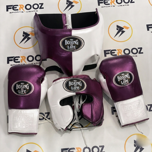 Precio de Fábrica al por Mayor: Kit de Boxeo y Sparring Blanco y Verde 'No Boxing No Life' para Artes Marciales y Kickboxing, con Guantes de Cordones, Protector de Cabeza y Protector Inguinal - Product Image 5