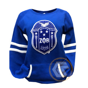 เสื้อสเวตเชิ้ตคอกลมทรงปกติสำหรับผู้หญิง Zeta Phi Beta แบบปักลาย ดีไซน์ล่าสุดสำหรับฤดูหนาว ผลิตตามสั่งขายส่ง - Product Image 3