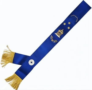 Rite Opérationnel Maçonnique de Salomon, Perles Brodéées à la Main en Or, Régalia de Luxe, Cérémonie de Loge Bleue - Product Image 1