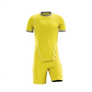 Conjunto de Camiseta de Fútbol Negra para Hombre, Manga Corta, Poliéster que Absorbe la Humedad, Cuello Redondo, Ajuste Atlético, para Todas las Temporadas - Product Image 5