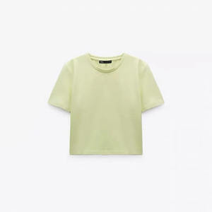 Camisetas Casuales Personalizadas OEM 2026 para Mujer, Camiseta de Algodón Suave y Transpirable con Cuello Redondo, Marca Privada, Múltiples Colores, Venta al Por Mayor - Product Image 4