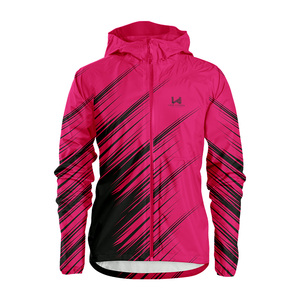 Premium Sublimated Hooded Nylon Coated Zip Up Windbreaker <b>Jacket</b> Recycled Polyester Outdoor Running Sports Wear - Product Image 5