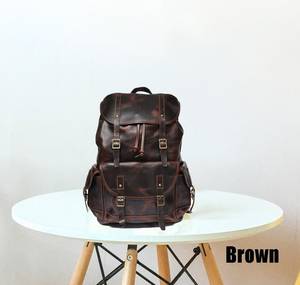 กระเป๋าเป้สะพายหลังหนังแท้กันน้ำ ป้องกันการโจรกรรม สไตล์วินเทจ สำหรับเดินทาง รุ่น LBP-0324 - Product Image 1