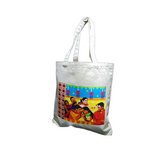 New Collection Eco Friendly Printed Canvas Tote Shopping <b>Bag</b> 14W x 15H Custom Logo Option from Indian Manufacturer Premium - Product Image 2