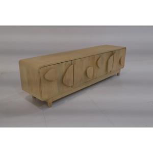 Modern Scandinavian Solid Mango Wood <b>TV</b> <b>Stand</b> with Storage for Living Room Furniture - Product Image 1