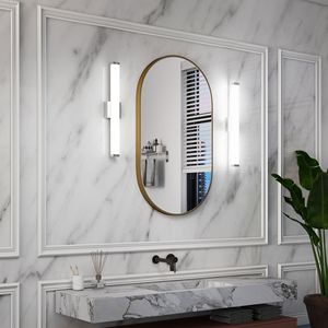 25-Inch 14W 6000K Cool White LED <b>Vanity</b> <b>Light</b> Brushed Nickel Square Wall Bar Lighting Fixtures with <b>Mirror</b> for Bathroom - Product Image 4
