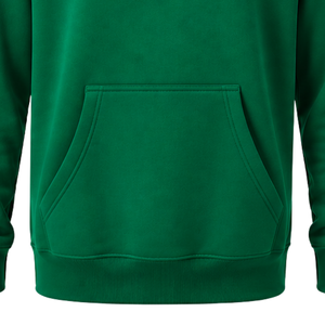 Sudadera con capucha personalizada para hombre, color verde esmeralda, manga larga, corte regular, forro polar, con capucha con cordón y bolsillo canguro, estilo urbano - Product Image 5